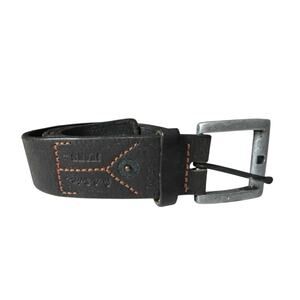 Rare Paul Smith Jeans Black Leather Valet Snap accent Small S 32